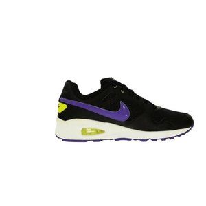 Nike Air Max Coliseum Racer Women Round Toe Leather Black Sneakers 553441-005